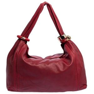 Beautiful Authentic and rare Jimmy Choo Red Leather Large Saba Hobo. EUC.